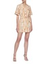 Figure View - Click To Enlarge - C/MEO COLLECTIVE - 'Worlds Collide' Belted Chevron Stripe Patch Pocket Shirt Dress