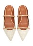 Detail View - Click To Enlarge - MALONE SOULIERS - Maureen' Double Thin Leather Strap Linen Mules