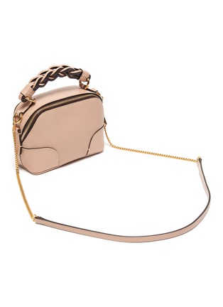 Detail View - Click To Enlarge - CHLOÉ - 'Daria Small' braided handle grain leather chain bag