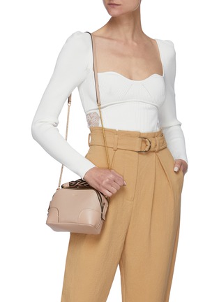 Figure View - Click To Enlarge - CHLOÉ - 'Daria Small' braided handle grain leather chain bag