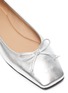 Detail View - Click To Enlarge - PEDDER RED - Benedetta' square toe leather ballerina flats