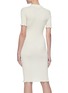 Back View - Click To Enlarge - BOTTEGA VENETA - Three quarter sleeve rib knit bodycon dress