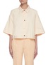Main View - Click To Enlarge - BOTTEGA VENETA - Point Collar Loose Fit Crop Cotton Shirt