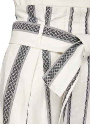  - ACLER - 'Kingsway' Belted Diamond Grid Stripe Shorts