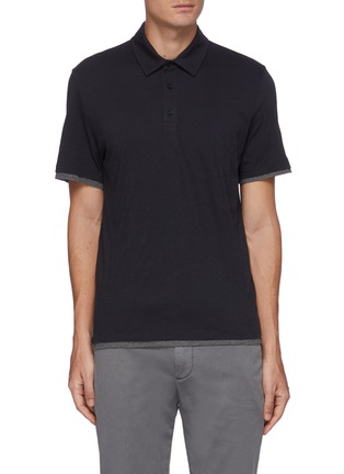 Main View - Click To Enlarge - VINCE - Double layer polo shirt