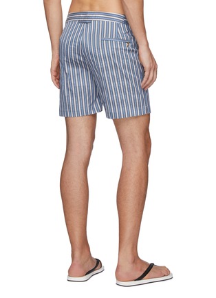 Back View - Click To Enlarge - ORLEBAR BROWN - 'Bulldog' rococo stripe mid length shorts
