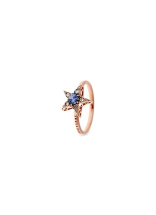 Main View - Click To Enlarge - SELIM MOUZANNAR - Istanbul' diamond sapphire 18k rose gold ring