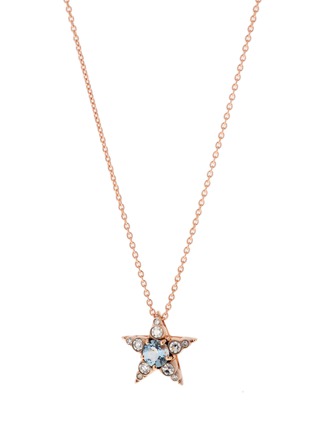 Main View - Click To Enlarge - SELIM MOUZANNAR - Istanbul' diamond aquamarine 18k rose gold necklace