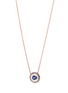 Main View - Click To Enlarge - SELIM MOUZANNAR - Mina' diamond sapphire 18k rose gold enamel necklace