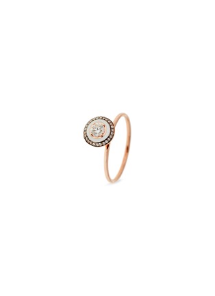 Main View - Click To Enlarge - SELIM MOUZANNAR - Mina' diamond 18k rose gold enamel ring