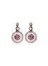 Main View - Click To Enlarge - SELIM MOUZANNAR - Mina' diamond tourmaline 18k rose gold enamel earrings