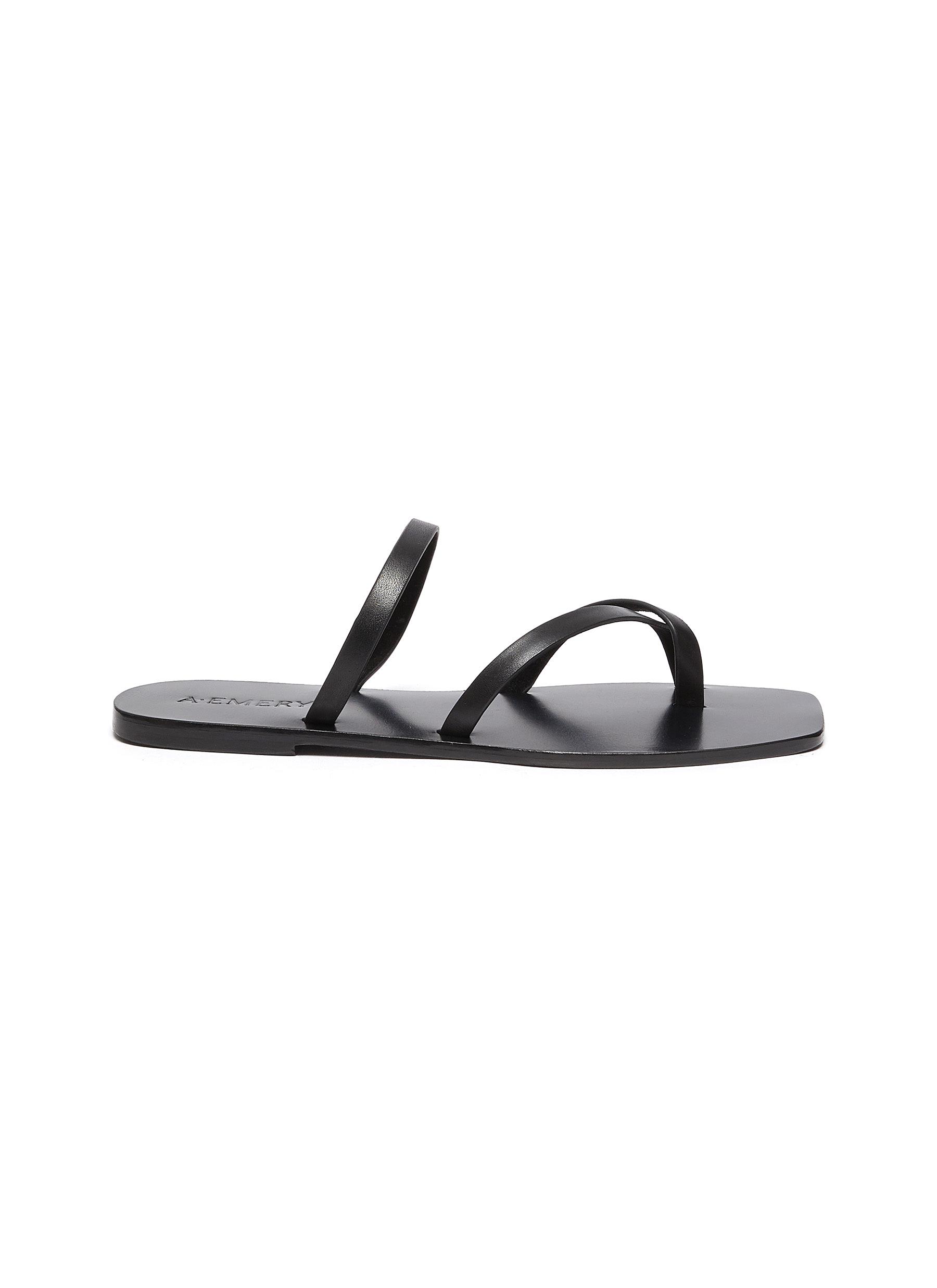 A.EMERY Colby' Crisscross Toe Strap Leather Flat Sandals