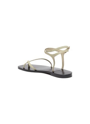  - A.EMERY - Thia' Ankle Strap Crisscross Leather Flat Sandals