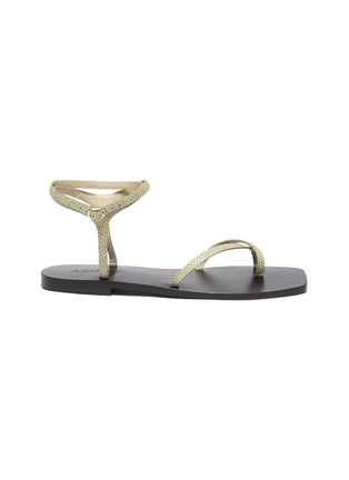 Main View - Click To Enlarge - A.EMERY - Thia' Ankle Strap Crisscross Leather Flat Sandals