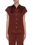 Main View - Click To Enlarge - VINCE - Cap sleeve V-neck blouse