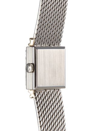 Detail View - Click To Enlarge - LANE CRAWFORD VINTAGE WATCHES - Omega Diamond 18k White Gold Square Watch
