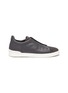 Main View - Click To Enlarge - ERMENEGILDO ZEGNA - Triple stitch leather suede sneakers