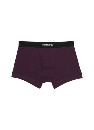Main View - Click To Enlarge - TOM FORD - Logo Waist Cotton Jersey Boxer Briefs