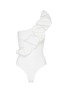 Main View - Click To Enlarge - MAYGEL CORONEL - 'Elena' ruffle one shoulder swimsuit