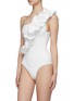 Figure View - Click To Enlarge - MAYGEL CORONEL - 'Elena' ruffle one shoulder swimsuit