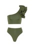 Main View - Click To Enlarge - MAYGEL CORONEL - 'Luisa' ruffled one shoulder bikini set