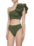 Figure View - Click To Enlarge - MAYGEL CORONEL - 'Luisa' ruffled one shoulder bikini set