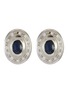 Main View - Click To Enlarge - LANE CRAWFORD VINTAGE JEWELLERY - Diamond sapphire 18k white gold earrings