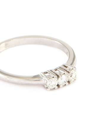 Detail View - Click To Enlarge - LANE CRAWFORD VINTAGE JEWELLERY - Diamond 18k white gold ring