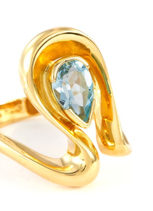 Detail View - Click To Enlarge - LANE CRAWFORD VINTAGE JEWELLERY - Aquamarine 18k gold ring