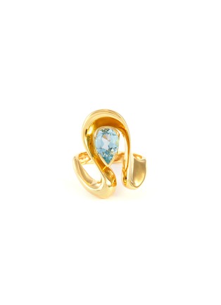 Main View - Click To Enlarge - LANE CRAWFORD VINTAGE JEWELLERY - Aquamarine 18k gold ring