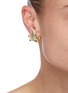 Figure View - Click To Enlarge - LANE CRAWFORD VINTAGE JEWELLERY - Diamond emerald 18k gold earrings