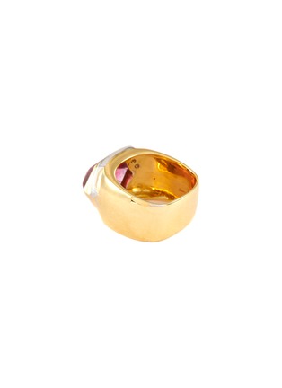 Detail View - Click To Enlarge - LANE CRAWFORD VINTAGE JEWELLERY - Diamond tourmaline 18k gold ring