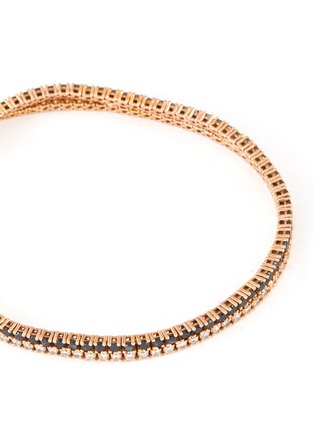 Detail View - Click To Enlarge - LANE CRAWFORD VINTAGE JEWELLERY - Diamond 18k gold tennis bracelet