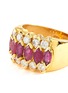 Detail View - Click To Enlarge - LANE CRAWFORD VINTAGE JEWELLERY - Diamond ruby 18k gold ring