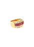Main View - Click To Enlarge - LANE CRAWFORD VINTAGE JEWELLERY - Diamond ruby 18k gold ring
