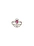 Main View - Click To Enlarge - LANE CRAWFORD VINTAGE JEWELLERY - Diamond ruby 18k white gold ring