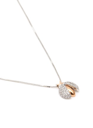 Detail View - Click To Enlarge - LANE CRAWFORD VINTAGE JEWELLERY - Diamond 18k rose white gold pendant necklace