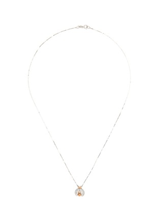 Main View - Click To Enlarge - LANE CRAWFORD VINTAGE JEWELLERY - Diamond 18k rose white gold pendant necklace