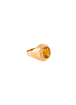 Main View - Click To Enlarge - LANE CRAWFORD VINTAGE JEWELLERY - Quartz citrine 18k gold ring