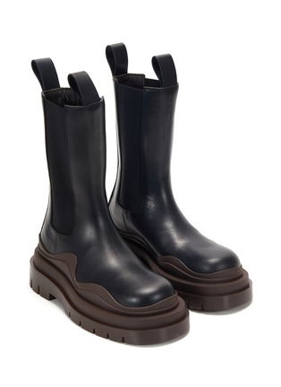 Figure View - Click To Enlarge - BOTTEGA VENETA - 'Tire' platform tread sole leather Chelsea boots
