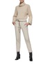 Figure View - Click To Enlarge - BRUNELLO CUCINELLI - Belted stretch cotton suiting pants