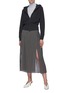 Figure View - Click To Enlarge - BRUNELLO CUCINELLI - Pleated gauze maxi skirt