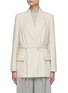 Main View - Click To Enlarge - BRUNELLO CUCINELLI - Belted single button corduroy blazer