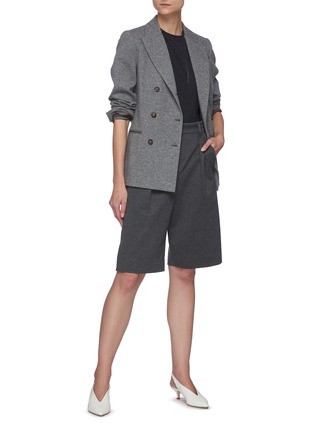Figure View - Click To Enlarge - BRUNELLO CUCINELLI - Double jersey bermuda shorts