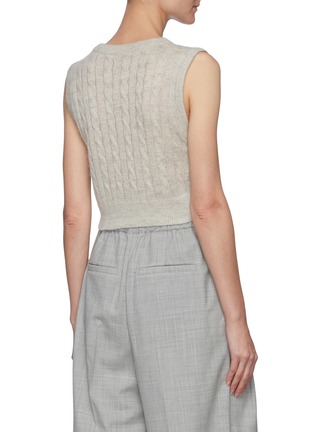 Back View - Click To Enlarge - BRUNELLO CUCINELLI - Cable knit wool tank top