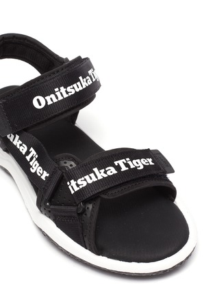 Detail View - Click To Enlarge - ONITSUKA TIGER - Ohbori' Logo Velcro Double Strap Sandals