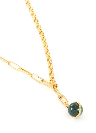 Detail View - Click To Enlarge - MISSOMA - 'Deconstructed Axiom' Malachite Sphere Pendant 18k Gold Plated Necklace