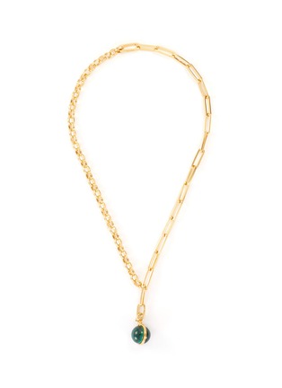 Main View - Click To Enlarge - MISSOMA - 'Deconstructed Axiom' Malachite Sphere Pendant 18k Gold Plated Necklace