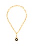 Main View - Click To Enlarge - MISSOMA - 'Hex' Onyx Padlock Pendant 18k Gold Plated Chain Necklace