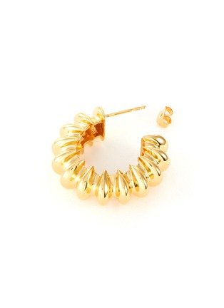 Detail View - Click To Enlarge - MISSOMA - 'Ridge Claw' 18k Gold Vermeil Hoop Earrings